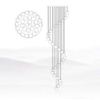 Lampadario a Cluster di Sfere in Alabastro