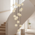 Lampadario a Cluster di Palline di Alabastro
