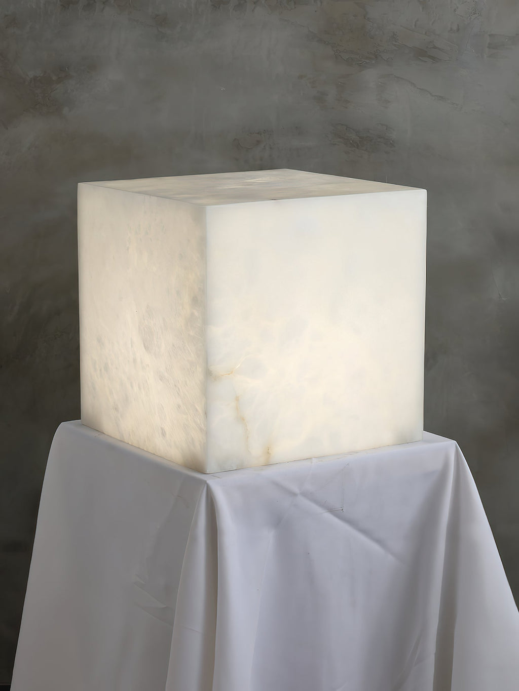 Lampada da Tavolo Cubica in Alabastro