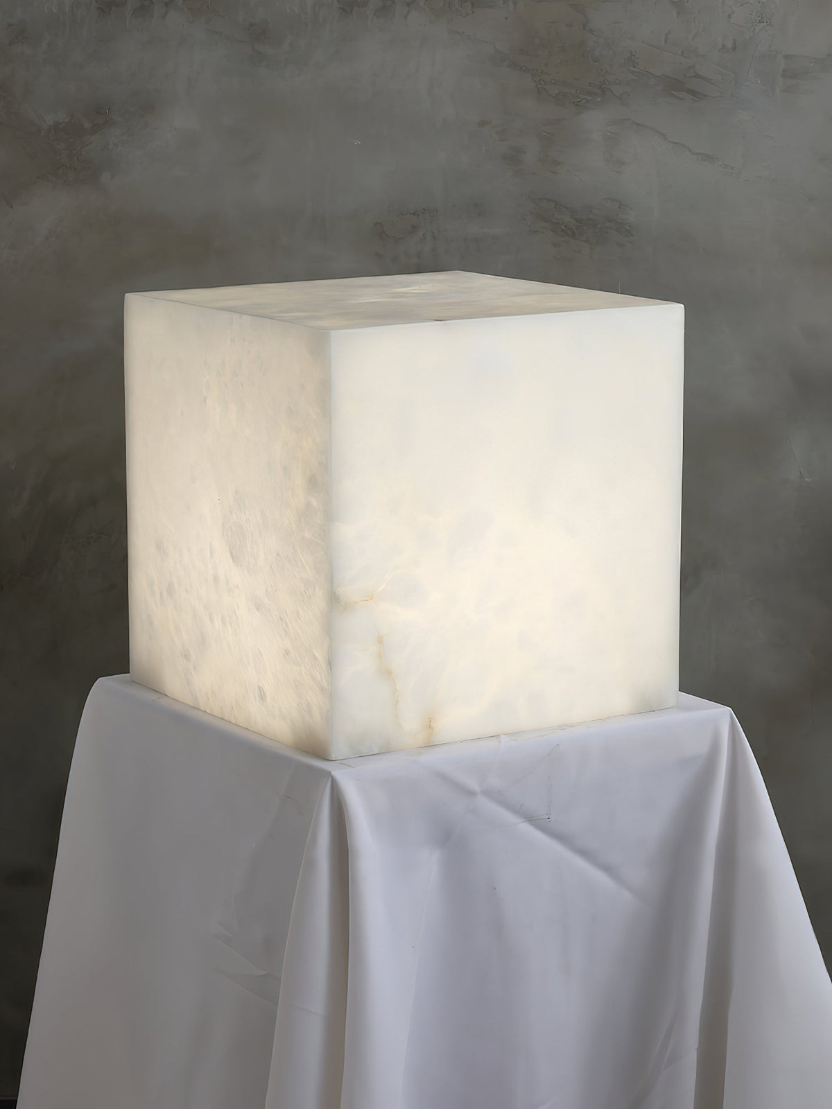 Lampada da Tavolo Cubica in Alabastro