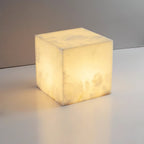 Lampada da Tavolo Cubica in Alabastro