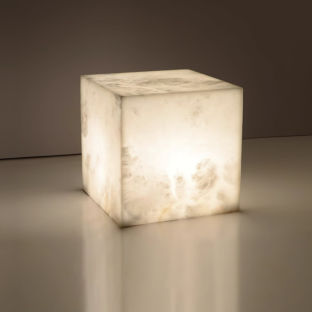 Lampada da Tavolo Cubica in Alabastro