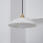 Lampada a Sospensione Delin Dome Alabastro & Ottone