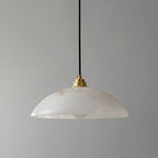 Lampada a Sospensione Delin Dome Alabastro & Ottone