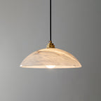 Lampada a Sospensione Delin Dome Alabastro & Ottone