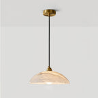 Lampada a Sospensione Delin Dome Alabastro & Ottone