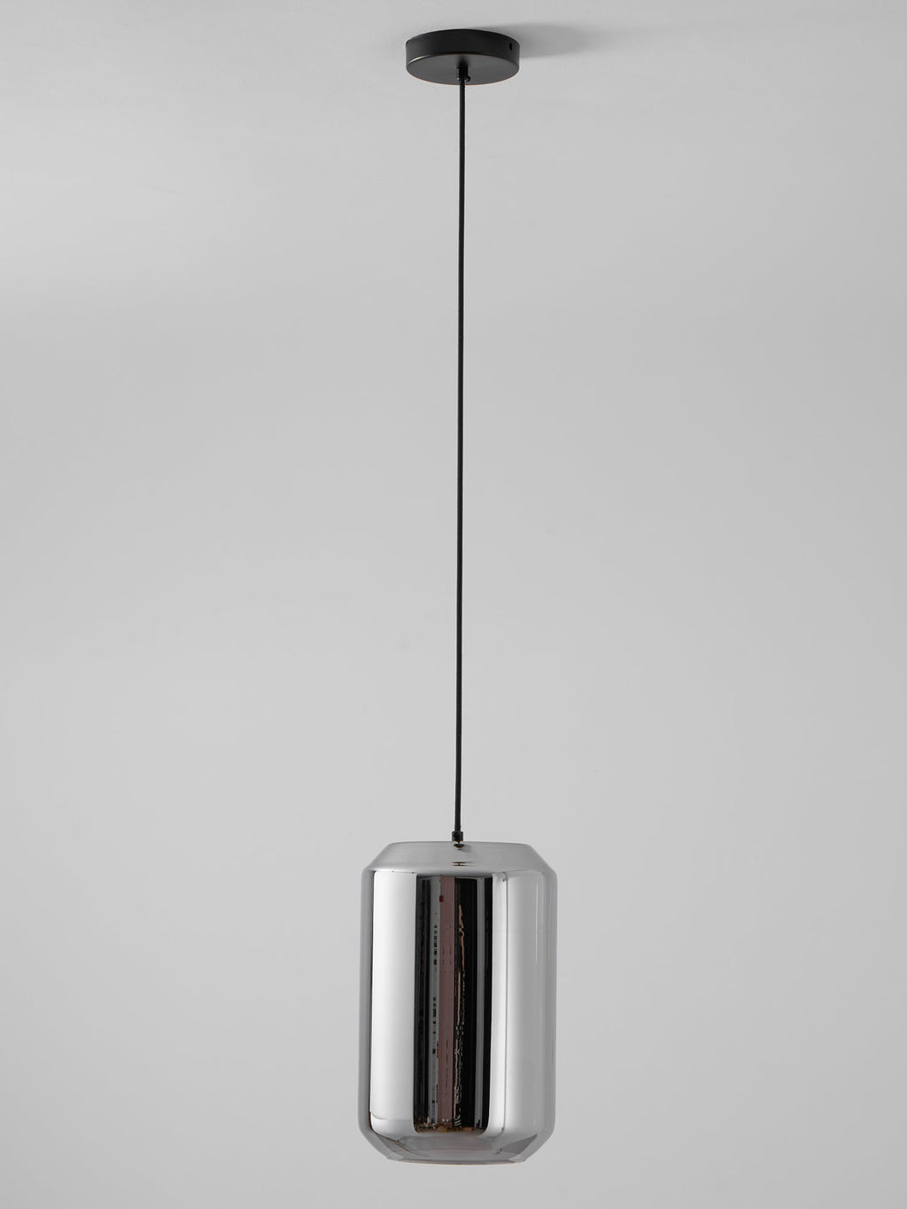 Lampada a sospensione cilindrica in vetro alabastrino