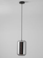 Lampada a sospensione cilindrica in vetro alabastrino