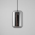 Lampada a sospensione cilindrica in vetro alabastrino