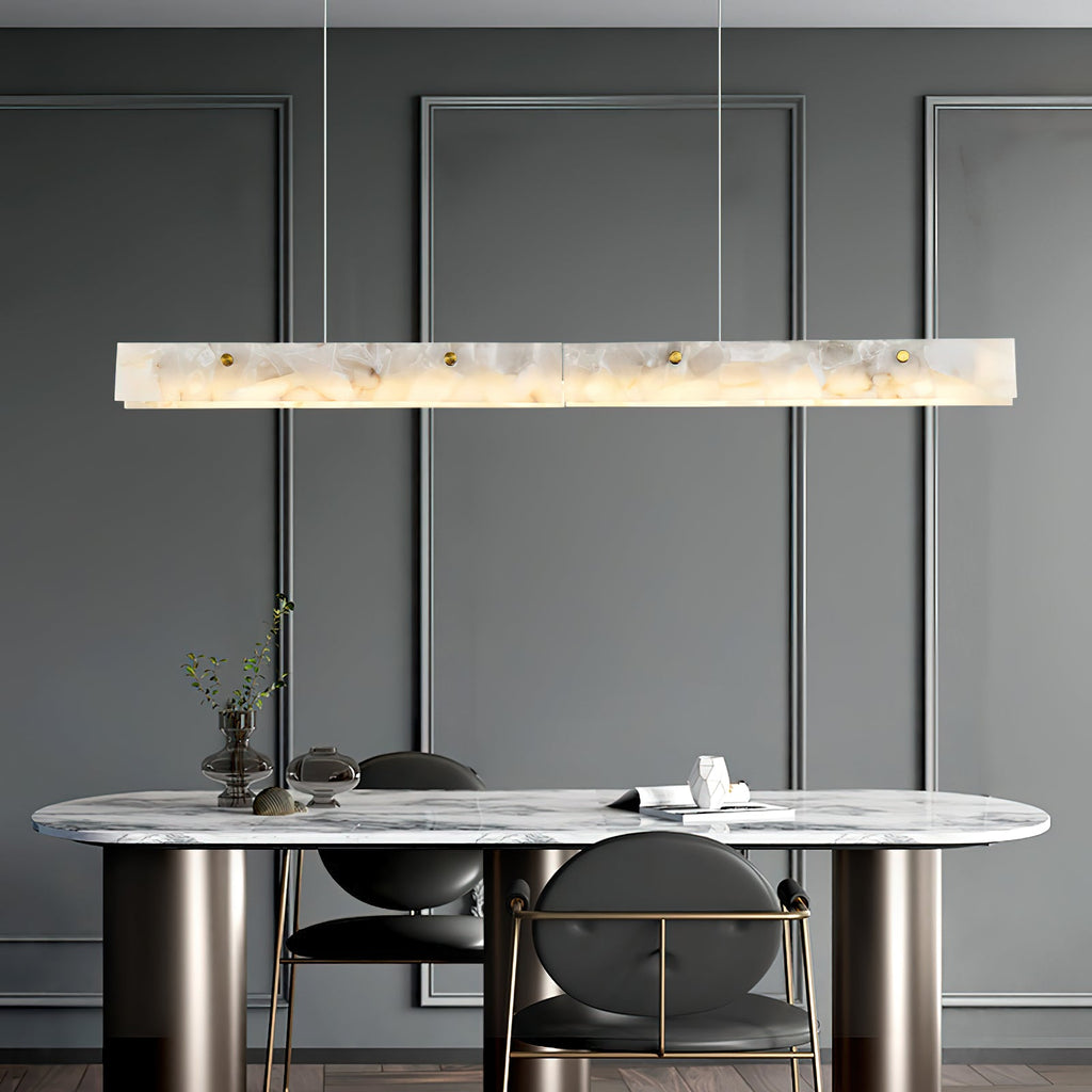 Lampada a sospensione lineare LED in Alabastro