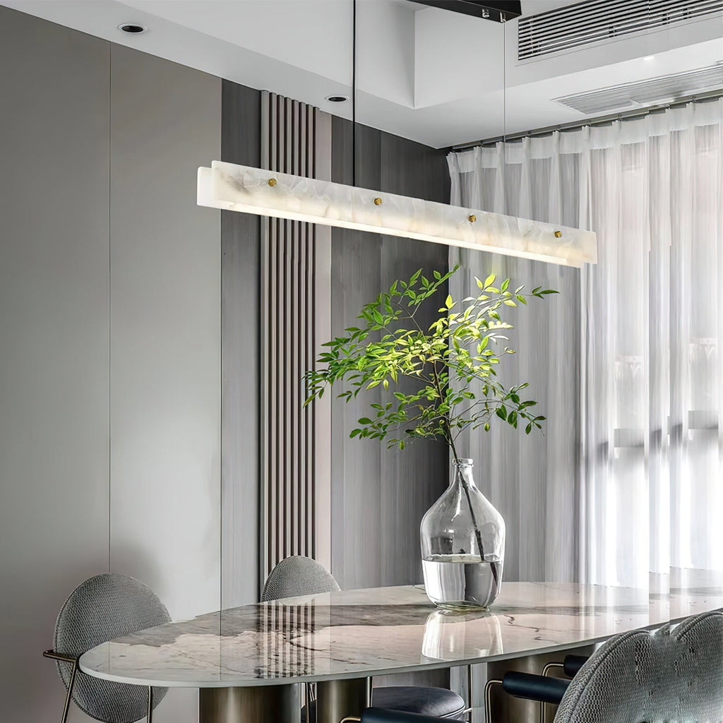 Lampada a sospensione lineare LED in Alabastro