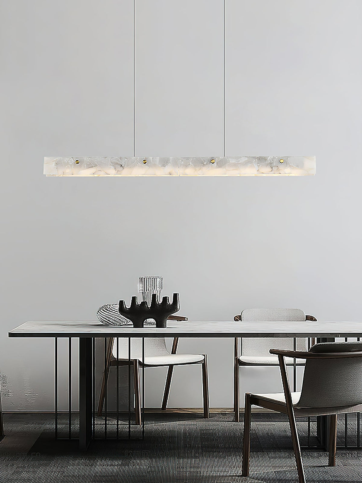Lampada a sospensione lineare LED in Alabastro