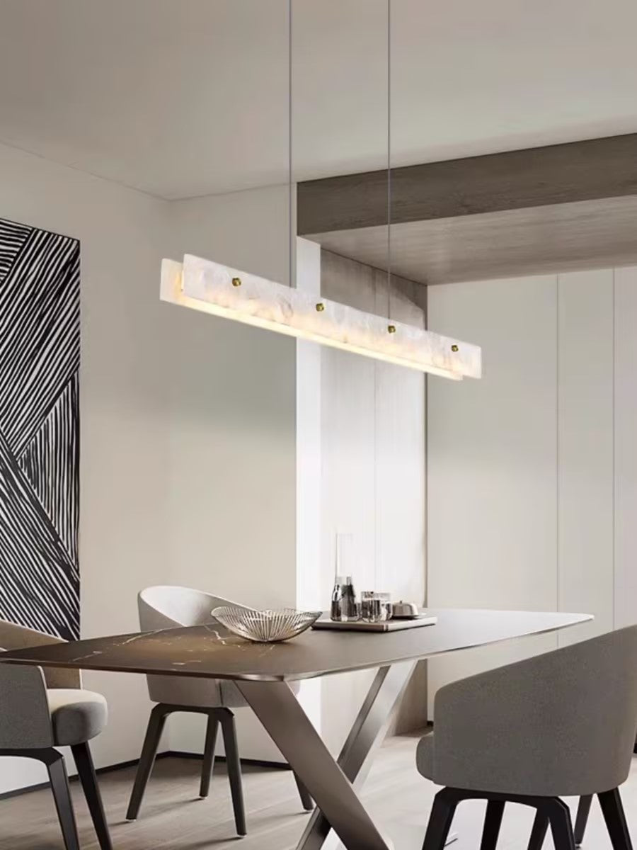 Lampada a sospensione lineare LED in Alabastro