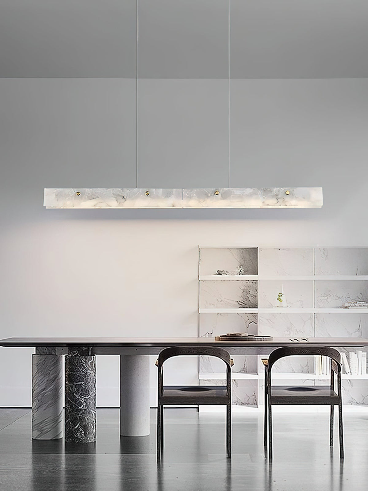 Lampada a sospensione lineare LED in Alabastro