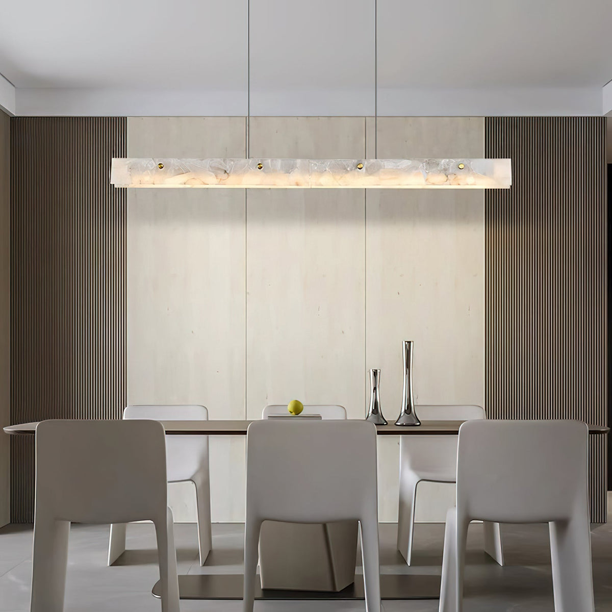 Lampada a sospensione lineare LED in Alabastro