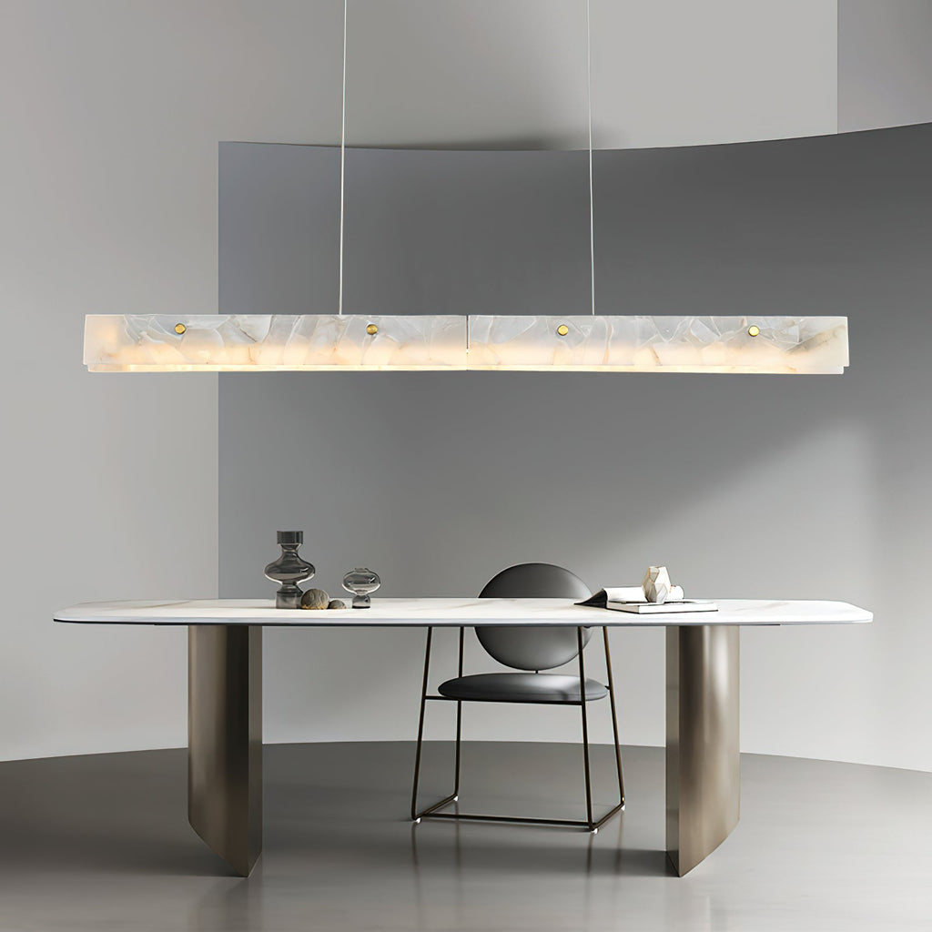 Lampada a sospensione lineare LED in Alabastro