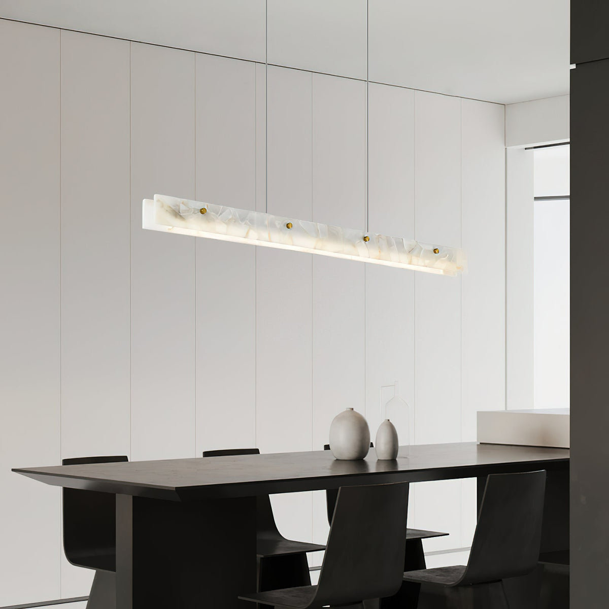 Lampada a sospensione lineare LED in Alabastro