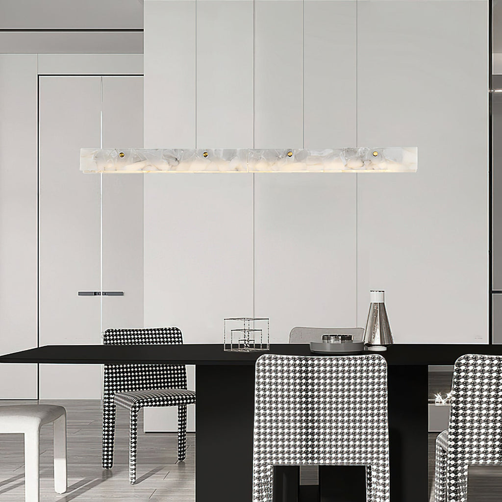Lampada a sospensione lineare LED in Alabastro