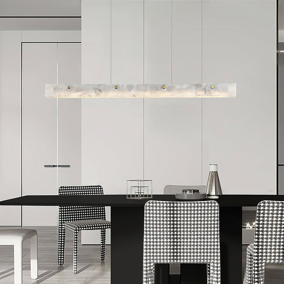 Lampada a sospensione lineare LED in Alabastro