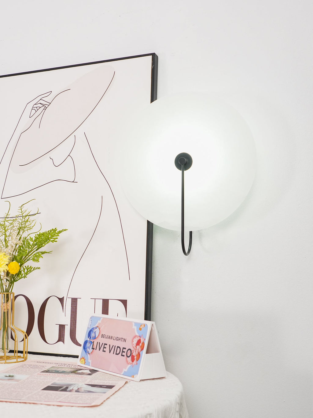 Lampada da parete LED Alabastro Plug-In