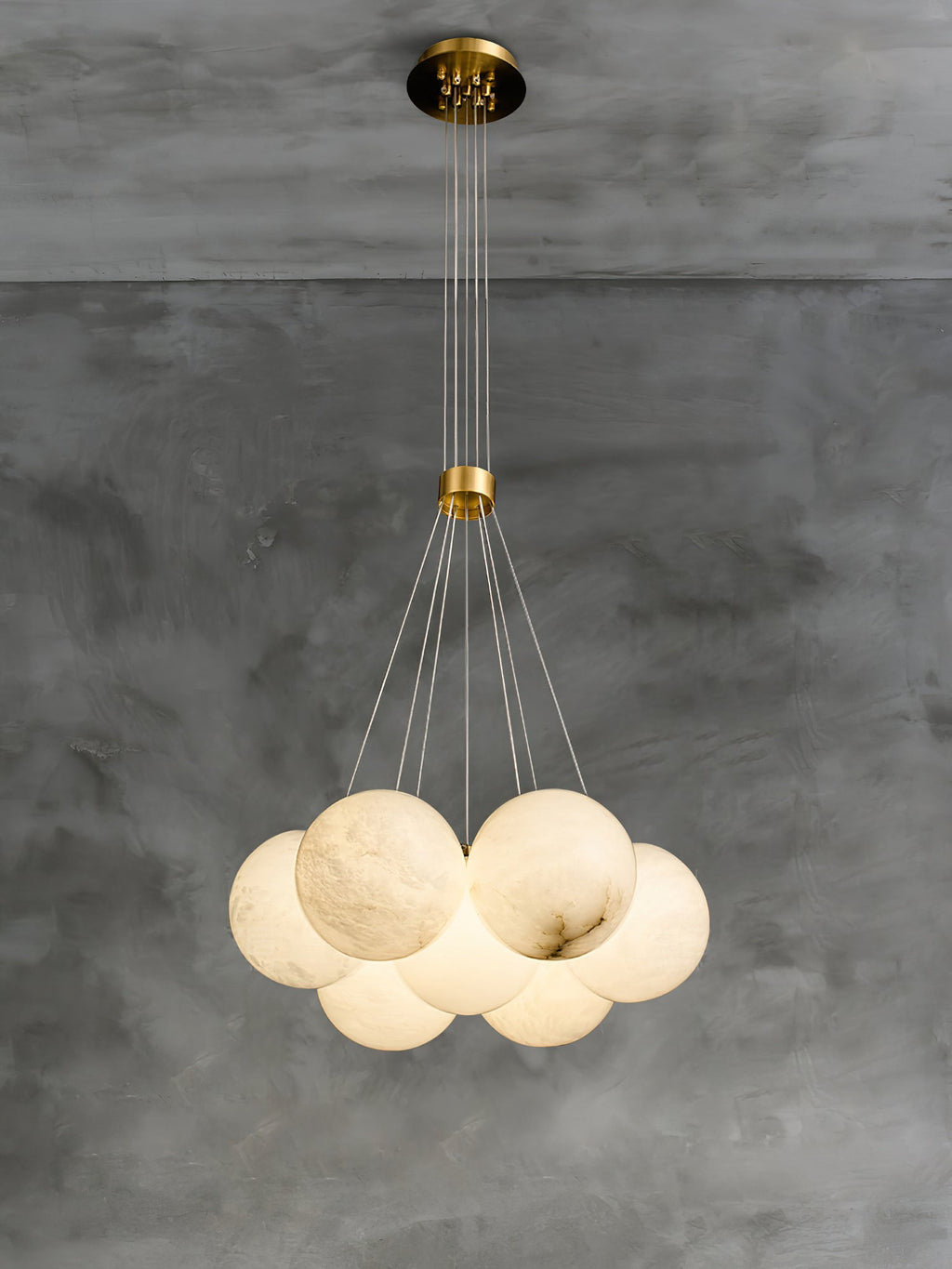 Lampadario Lunare in Alabastro