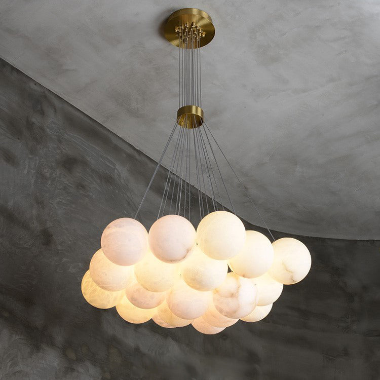 Lampadario Lunare in Alabastro