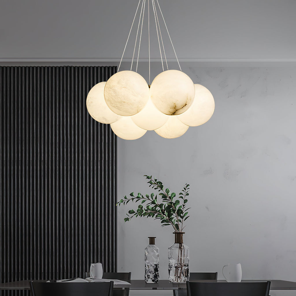 Lampadario Lunare in Alabastro