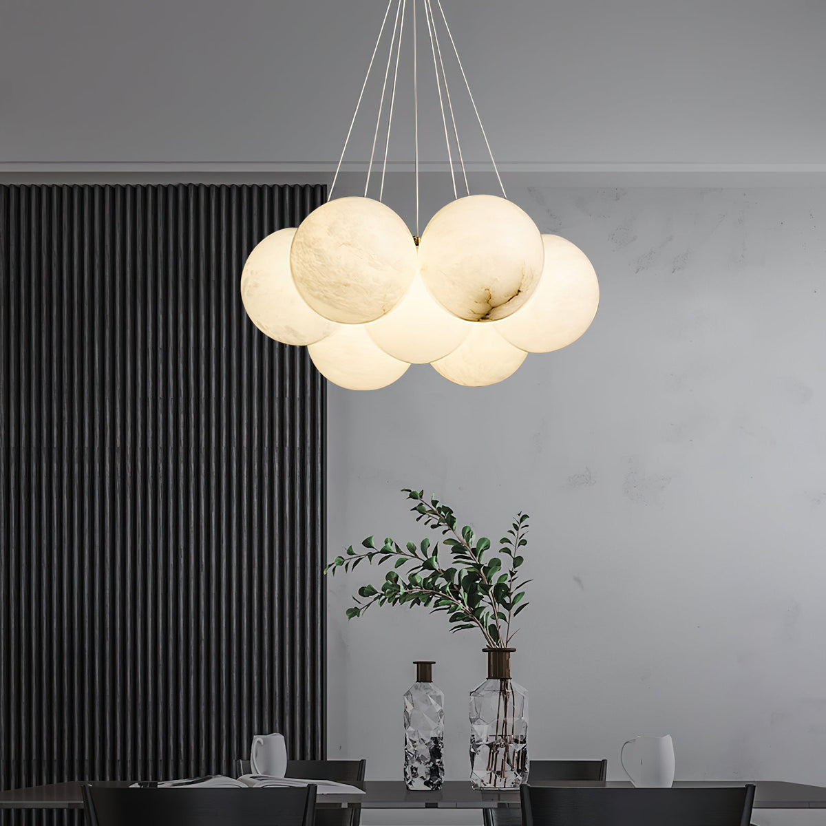 Lampadario Lunare in Alabastro