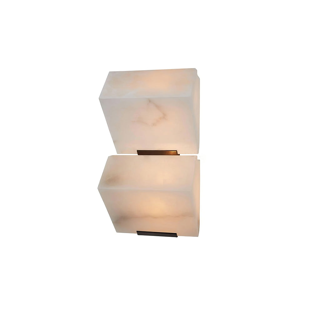 Lampada da parete a gradini in alabastro