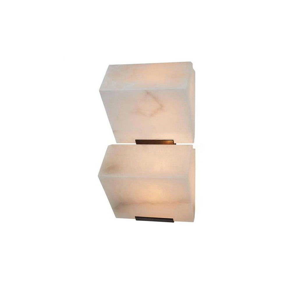 Lampada da parete a gradini in alabastro