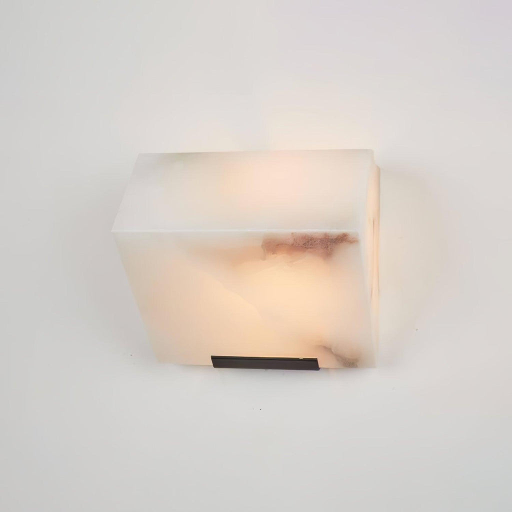 Lampada da parete a gradini in alabastro