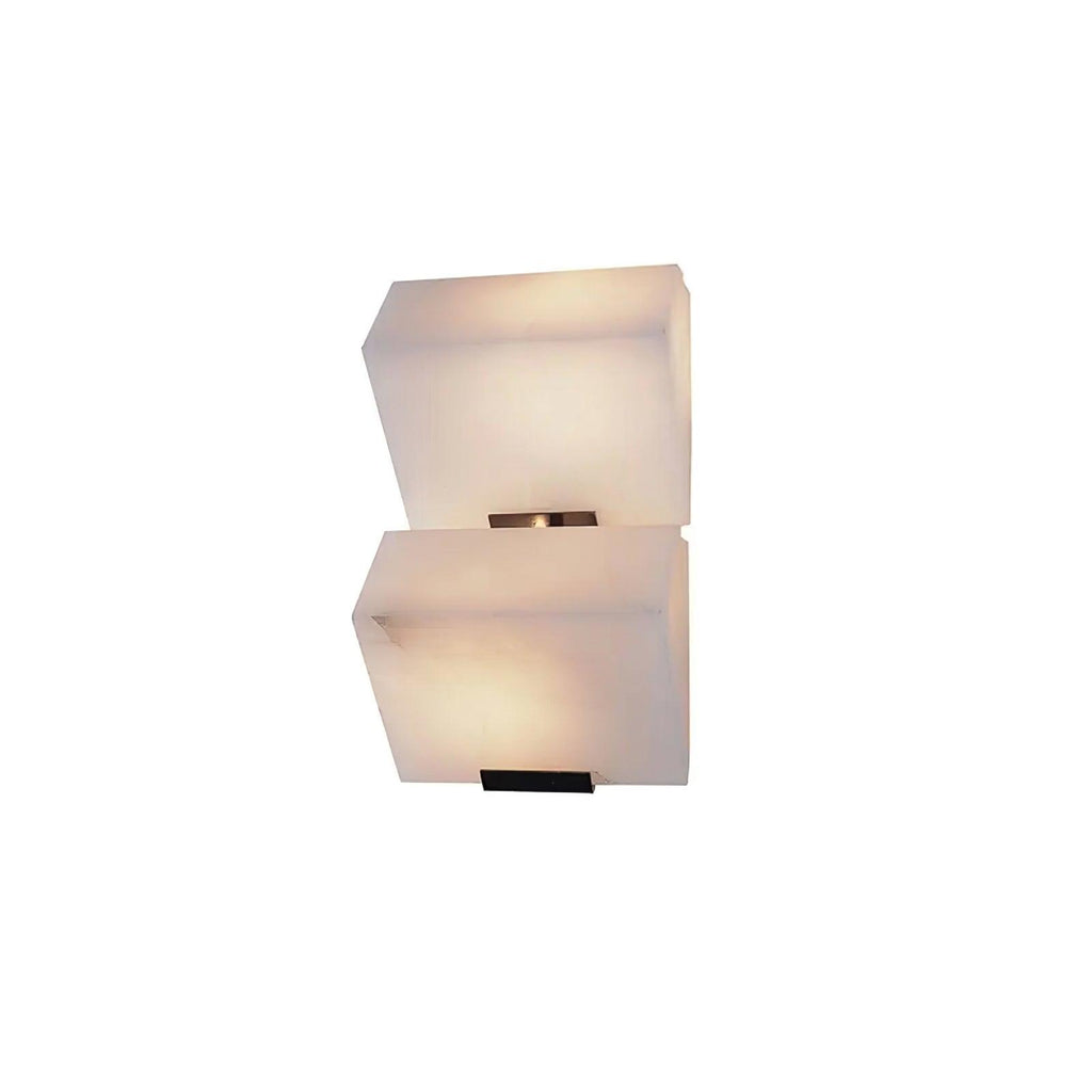 Lampada da parete a gradini in alabastro
