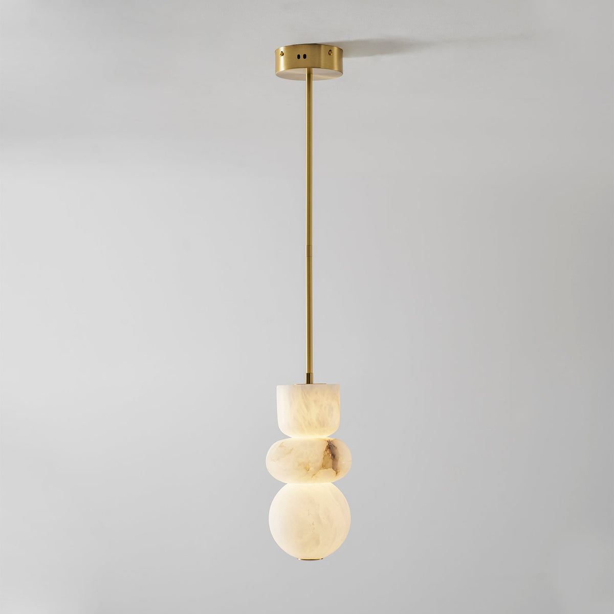 Lampada a sospensione in alabastro