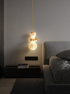 Lampada a sospensione in alabastro