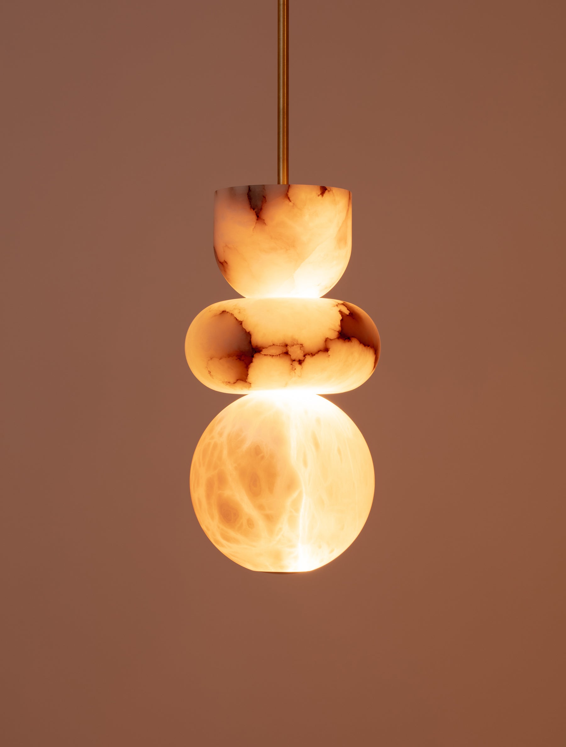 Lampada a sospensione in Alabastro Rauduvyn Modern Totem