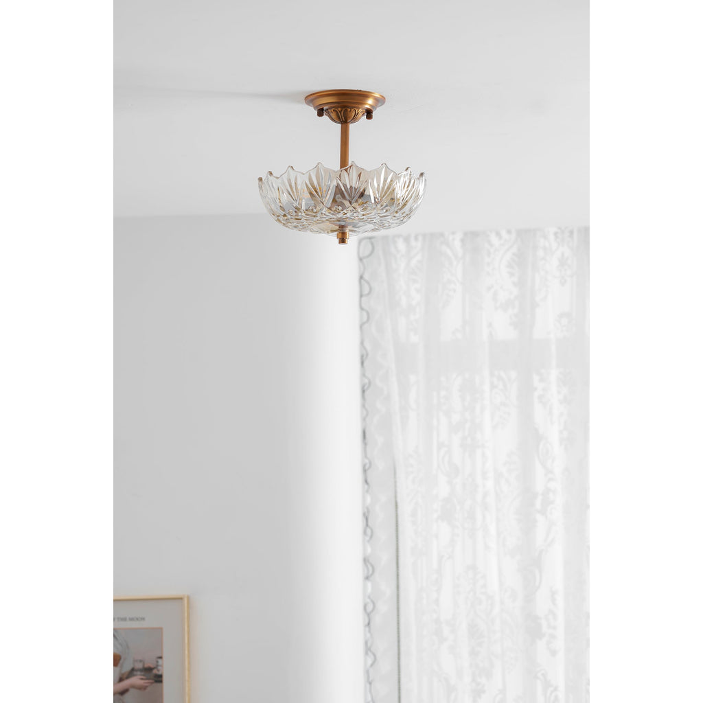 Lampada da soffitto Alaina in vetro