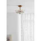 Lampada da soffitto Alaina in vetro
