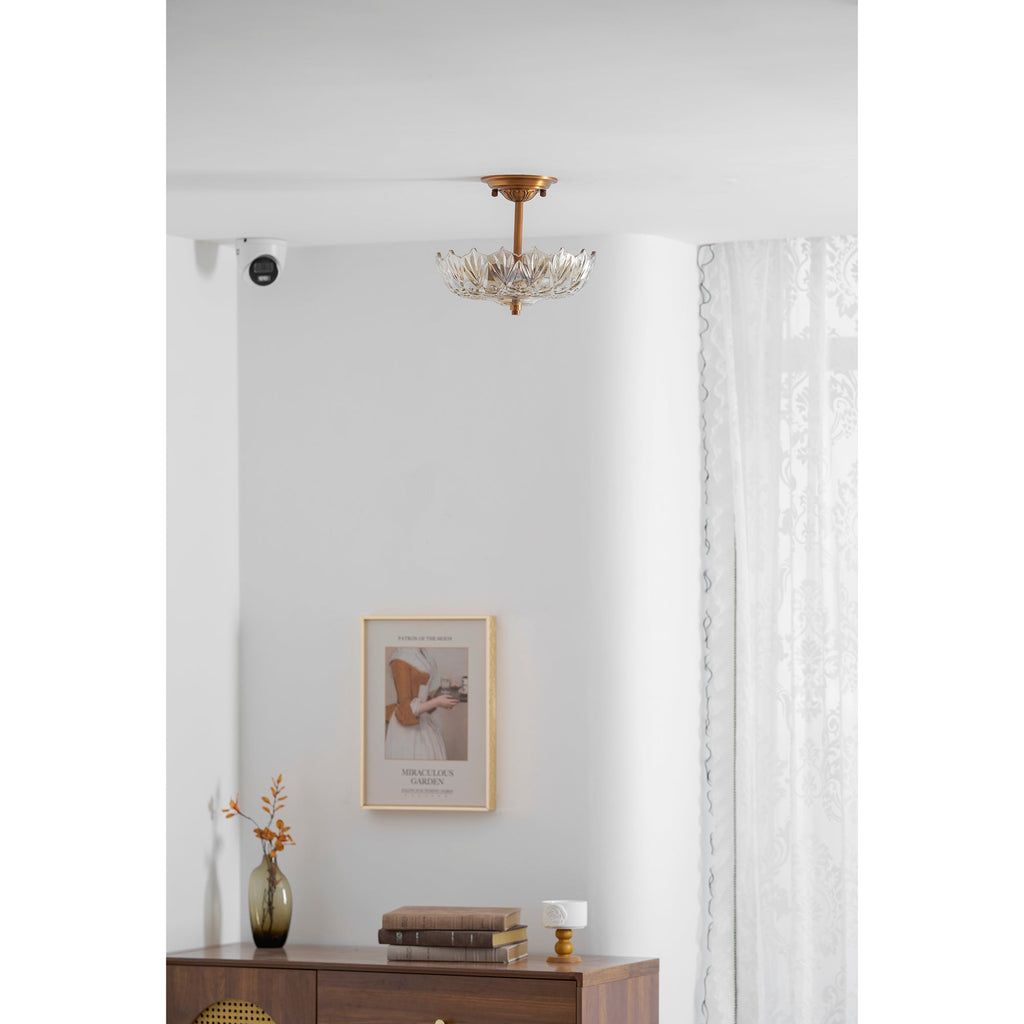Lampada da soffitto Alaina in vetro