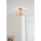 Lampada da soffitto Alaina in vetro
