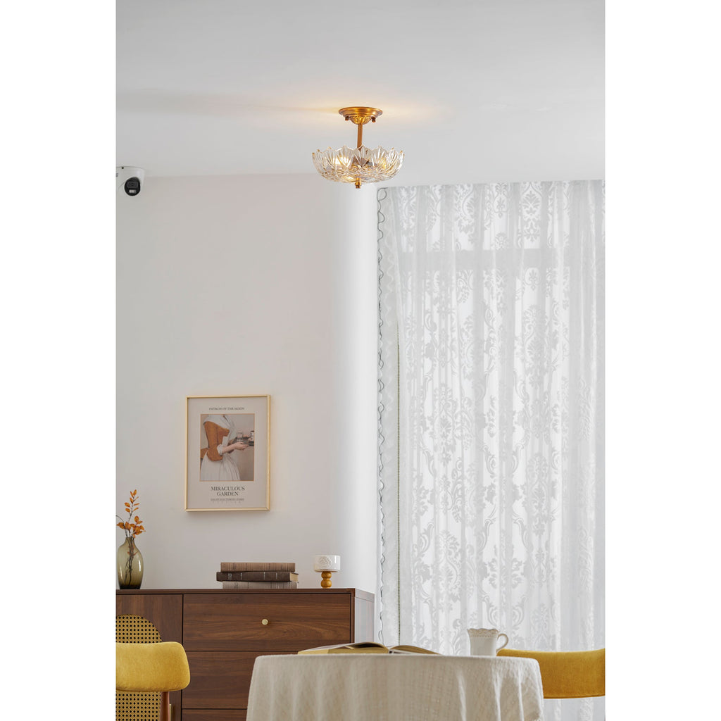 Lampada da soffitto Alaina in vetro