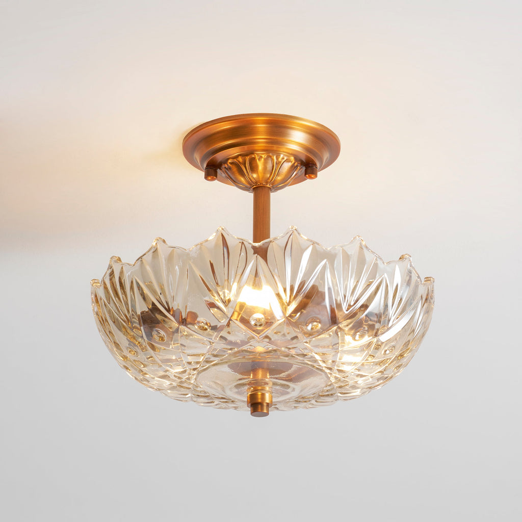 Lampada da soffitto Alaina in vetro