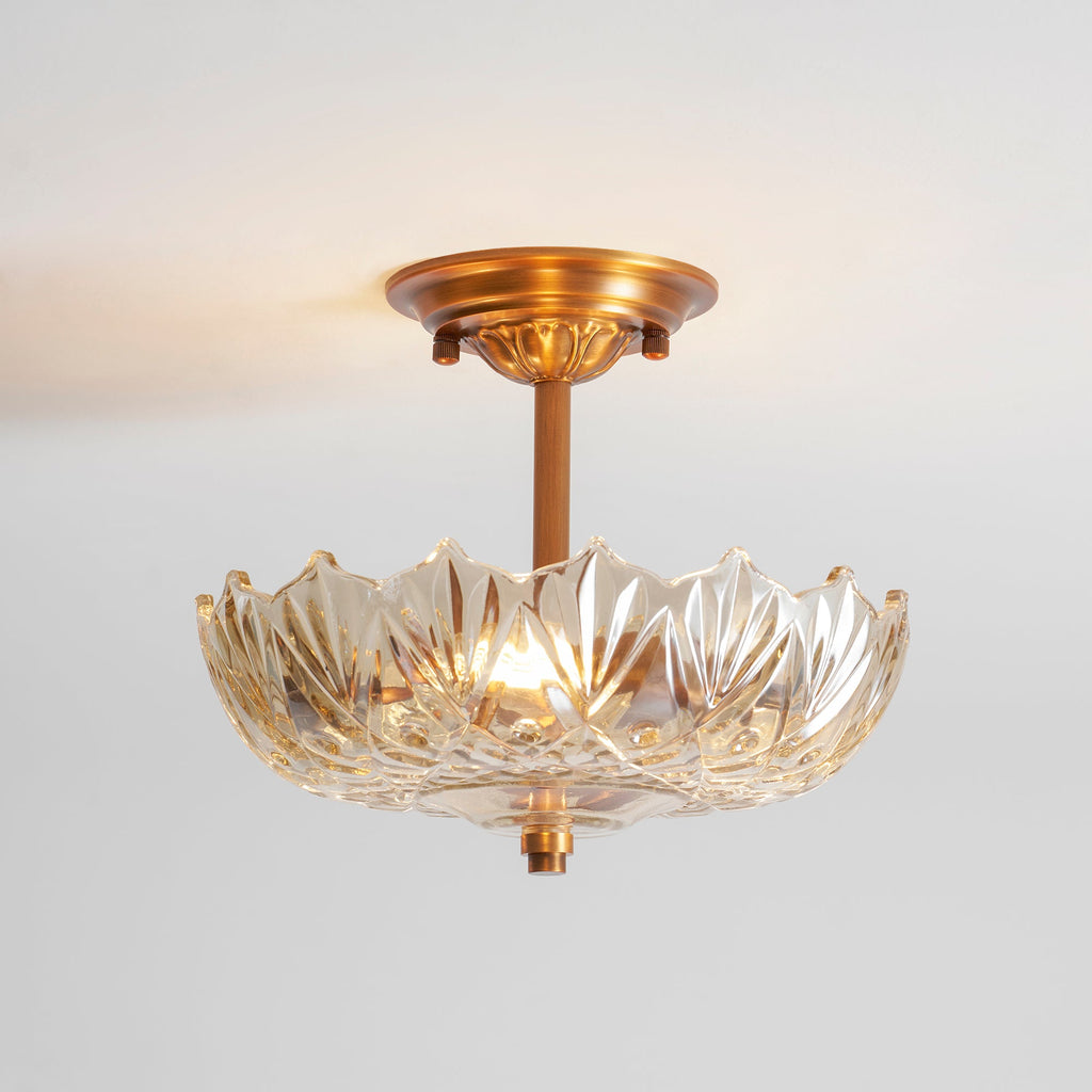 Lampada da soffitto Alaina in vetro