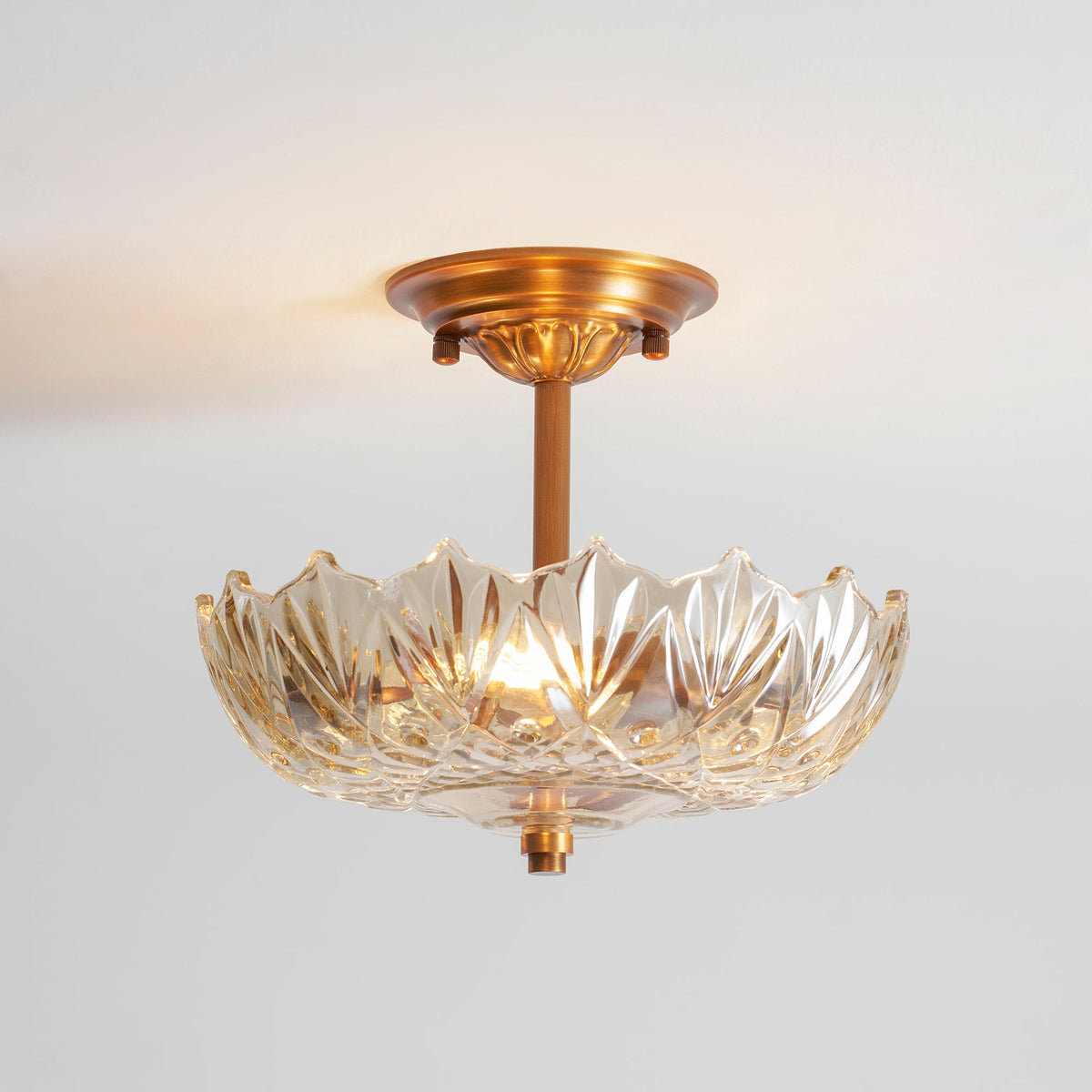 Lampada da soffitto Alaina in vetro