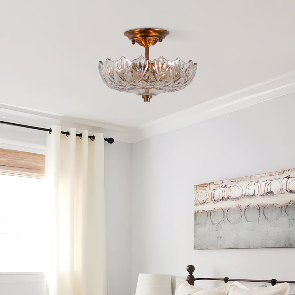 Lampada da soffitto Alaina in vetro