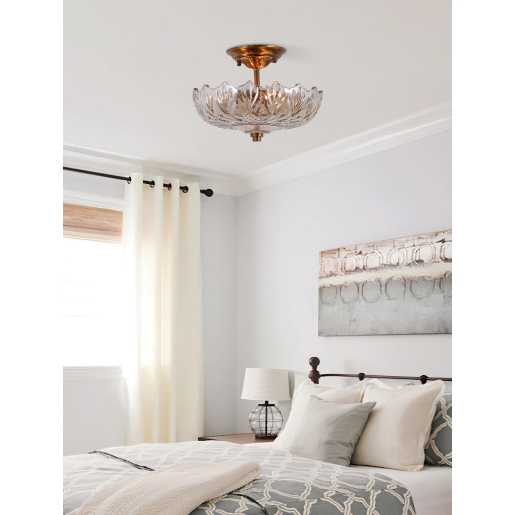 Lampada da soffitto Alaina in vetro
