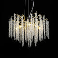 Lustra Lux Lampadario Elegante con Rami di Cristallo Oro