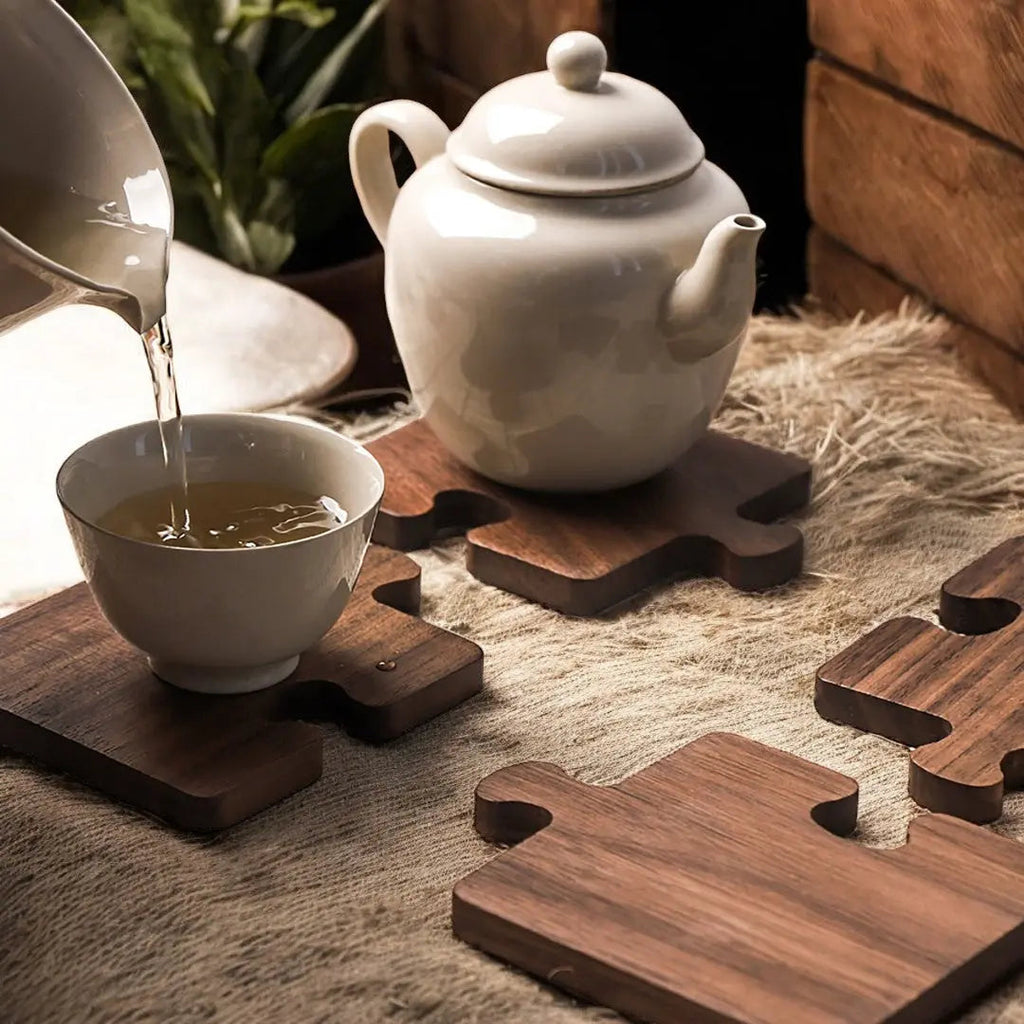 Sottobicchieri Puzzle in Noce Alderon
