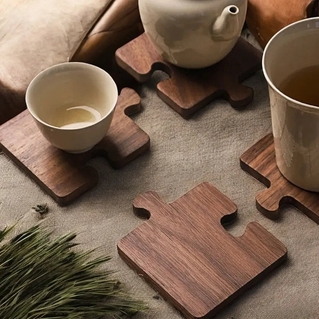 Sottobicchieri Puzzle in Noce Alderon