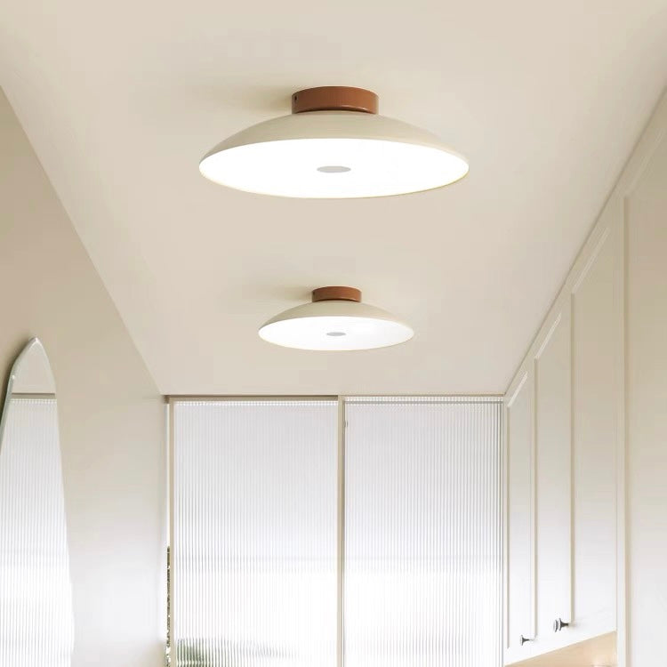 Lampada da soffitto Alins – Metallo – Bianco – Ø 30 cm – Minimalista per soggiorno e corridoio