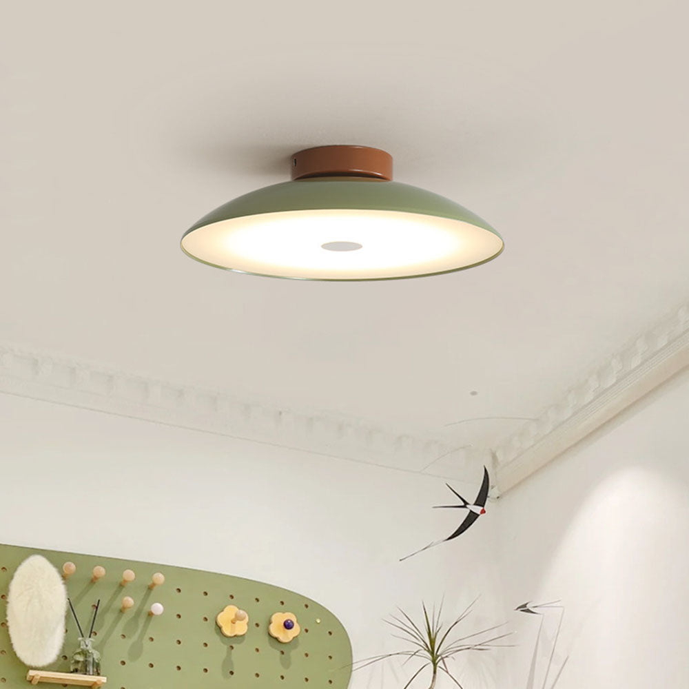 Lampada da soffitto Alins – Metallo – Bianco – Ø 30 cm – Minimalista per soggiorno e corridoio